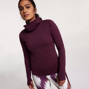 Calia Cold Dash Cold WeatherBalaclava Running Shirt Wine NWT